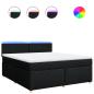 Preview: Boxspringbett mit Matratze Schwarz 180x200 cm Stoff