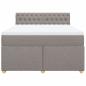 Preview: Boxspringbett mit Matratze Taupe 160x200 cm Stoff