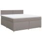Preview: Boxspringbett mit Matratze Taupe 180x200 cm Stoff