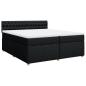 Preview: Boxspringbett mit Matratze Schwarz 200x200 cm Stoff