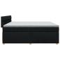 Preview: Boxspringbett mit Matratze Schwarz 200x200 cm Stoff