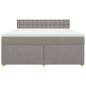 Preview: Boxspringbett mit Matratze Taupe 180x200 cm Stoff