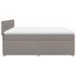 Preview: Boxspringbett mit Matratze Taupe 180x200 cm Stoff
