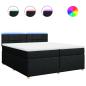 Preview: Boxspringbett mit Matratze Schwarz 200x200 cm Stoff