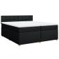 Preview: Boxspringbett mit Matratze Schwarz 200x200 cm Stoff