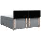 Preview: Boxspringbett mit Matratze Hellgrau 200x200 cm Stoff