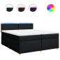 Preview: Boxspringbett mit Matratze Schwarz 200x200 cm Stoff