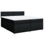 Preview: Boxspringbett mit Matratze Schwarz 200x200 cm Stoff