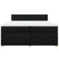 Preview: Boxspringbett mit Matratze Schwarz 200x200 cm Stoff