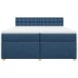 Preview: Boxspringbett mit Matratze Blau 200x200 cm Stoff