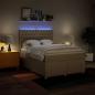 Preview: Boxspringbett mit Matratze Creme 140x200 cm Stoff