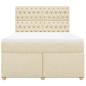 Preview: Boxspringbett mit Matratze Creme 140x200 cm Stoff