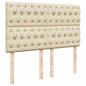 Preview: Boxspringbett mit Matratze Creme 140x200 cm Stoff