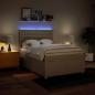 Preview: Boxspringbett mit Matratze Creme 140x200 cm Stoff