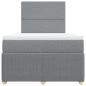 Preview: Boxspringbett mit Matratze Hellgrau 120x200 cm Stoff