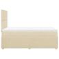 Preview: Boxspringbett mit Matratze Creme 120x200 cm Stoff