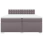 Preview: Boxspringbett mit Matratze Grau 200x200 cm Kunstleder