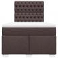 Preview: Boxspringbett mit Matratze Dunkelbraun 120x190 cm Stoff