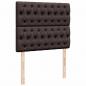 Preview: Boxspringbett mit Matratze Dunkelbraun 120x190 cm Stoff