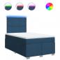 Preview: Boxspringbett mit Matratze Blau 120x200 cm Stoff