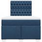 Preview: Boxspringbett mit Matratze Blau 120x200 cm Stoff