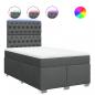 Preview: Boxspringbett mit Matratze Dunkelgrau 120x200 cm Stoff