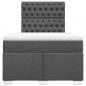 Preview: Boxspringbett mit Matratze Dunkelgrau 120x200 cm Stoff