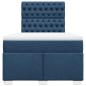 Preview: Boxspringbett mit Matratze Blau 120x190 cm Stoff