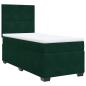 Preview: Boxspringbett mit Matratze Dunkelgrün 90x200 cm Samt