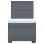 Preview: Boxspringbett mit Matratze Dunkelgrau 90x200 cm Samt