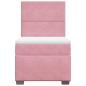 Preview: Boxspringbett mit Matratze Rosa 80x200 cm Samt