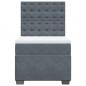 Preview: Boxspringbett mit Matratze Dunkelgrau 80x200 cm Samt