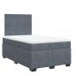 Preview: Boxspringbett mit Matratze Dunkelgrau 120x190 cm Samt