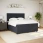 Preview: Boxspringbett mit Matratze Schwarz 200x200 cm Samt