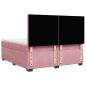 Preview: Boxspringbett mit Matratze Rosa 180x200 cm Samt