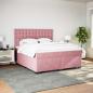 Preview: Boxspringbett mit Matratze Rosa 180x200 cm Samt