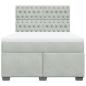 Preview: Boxspringbett mit Matratze Hellgrau 160x200 cm Samt