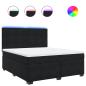 Preview: Boxspringbett mit Matratze Schwarz 180x200 cm Samt
