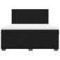 Preview: Boxspringbett mit Matratze Schwarz 180x200 cm Samt