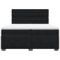 Preview: Boxspringbett mit Matratze Schwarz 200x200 cm Samt