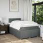 Preview: Boxspringbett mit Matratze Dunkelgrau 120x200 cm Stoff