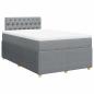 Preview: Boxspringbett mit Matratze Hellgrau 120x200 cm Stoff