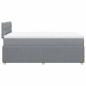 Preview: Boxspringbett mit Matratze Hellgrau 120x200 cm Stoff