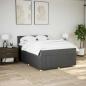 Preview: Boxspringbett mit Matratze Dunkelgrau 140x190 cm Stoff