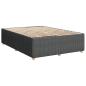 Preview: Boxspringbett mit Matratze Dunkelgrau 140x190 cm Stoff