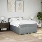 Preview: Boxspringbett mit Matratze Hellgrau 140x190 cm Stoff