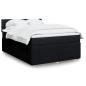 Preview: ARDEBO.de - Boxspringbett mit Matratze Schwarz 140x190 cm Stoff