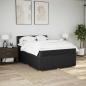 Preview: Boxspringbett mit Matratze Schwarz 140x190 cm Stoff