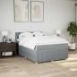 Preview: Boxspringbett mit Matratze Hellgrau 140x190 cm Stoff