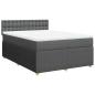 Preview: Boxspringbett mit Matratze Dunkelgrau 140x190 cm Stoff